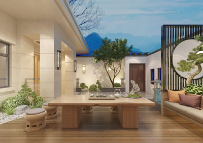 中式庭院景观园艺小品