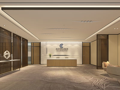 现代大堂前台接待区