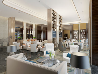 现代茶水间休息区