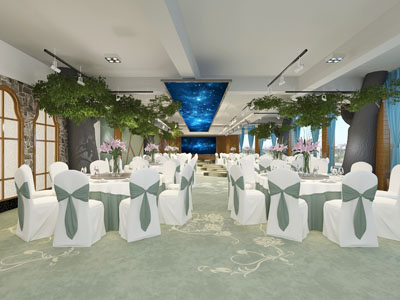 现代酒店大堂就餐区