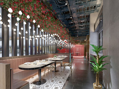 现代饭店餐馆就餐区