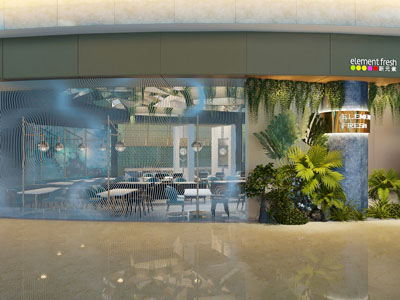 现代饭店餐馆门头