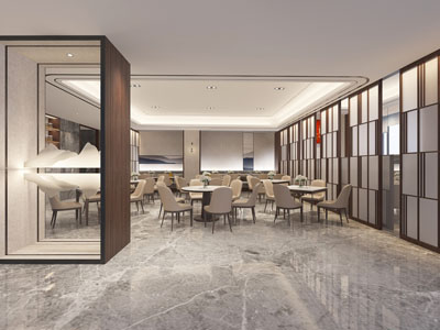 新中式茶水间休息区