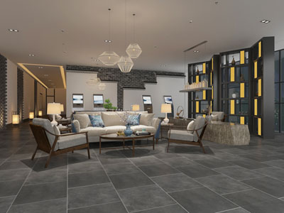 新中式大堂前台接待区