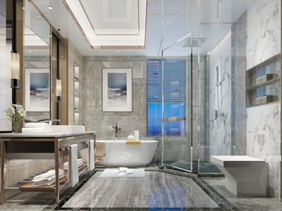 现代轻奢卫生间卫浴间淋浴间