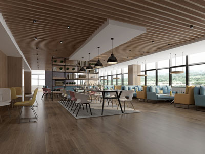 现代茶水间休息区