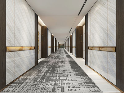 现代酒店客房走廊过道