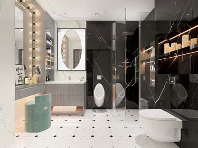 现代卫生间卫浴间淋浴间