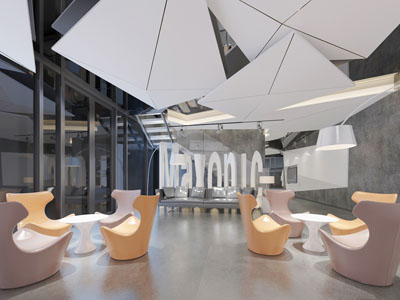 后现代接待洽谈区