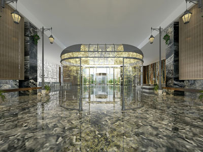 现代大堂前台接待区