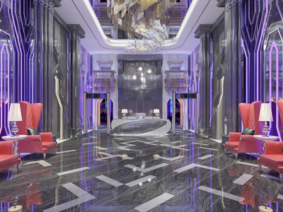 后现代大堂前台接待区