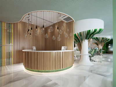 后现代前台接待区