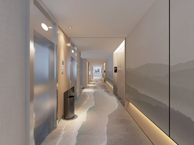 新中式客房走廊过道