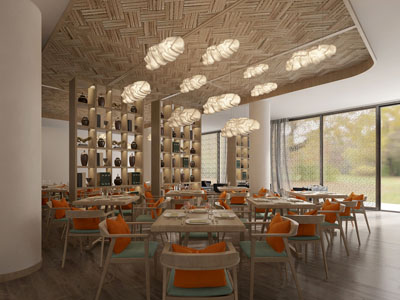 中式民宿饭店餐馆就餐区