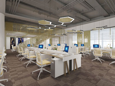 工业风公共办公区