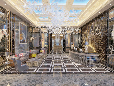 后现代大堂前台接待区