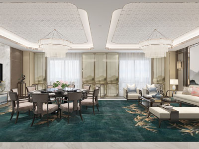 新中式客厅餐厅