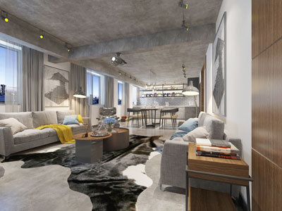 后现代客厅餐厅