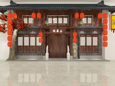 中式饭店餐馆门头