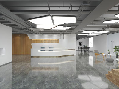 工业风大堂前台接待区