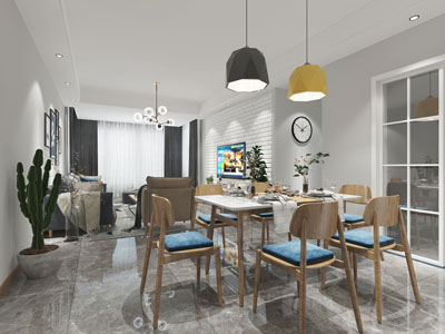 北欧客厅餐厅