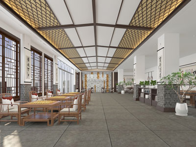 新中式娱乐室棋牌室