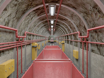 现代地下拉货隧道3d模型 现代地下拉货隧道