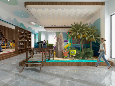 现代书吧图书阅览室