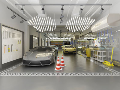 现代4S店汽车美容维修店