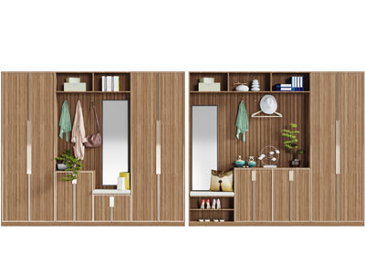 新中式实木玄关装饰鞋柜