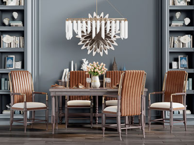 现代餐桌椅组合