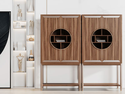 中式高脚收纳装饰柜