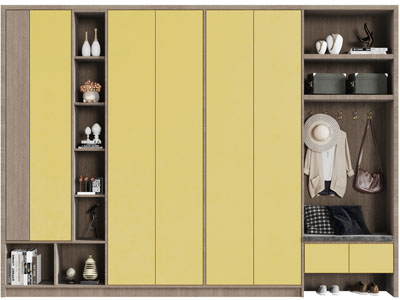 现代撞色玄关鞋柜收纳装饰柜