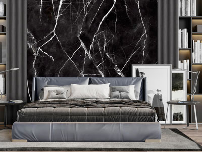 现代双人床床头柜