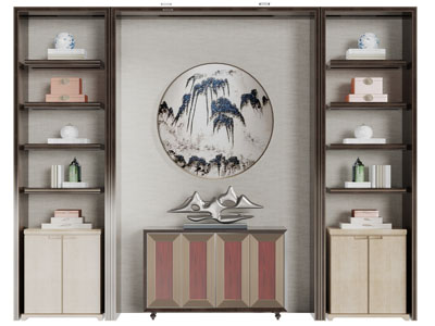 中式玄关端景台收纳装饰柜