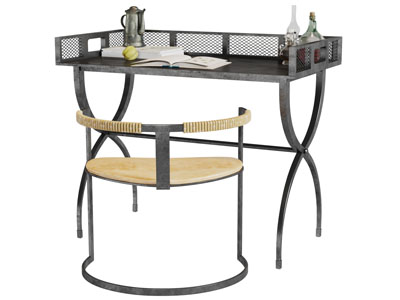 工业风书桌椅子组合