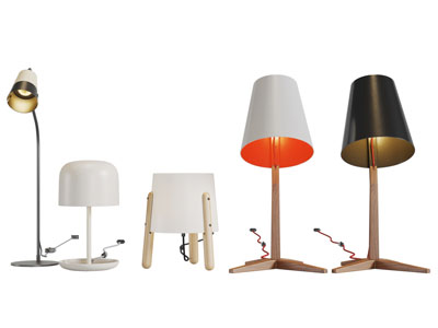 现代金属灯罩的台灯