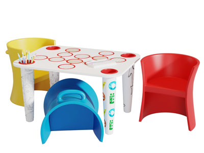 现代儿童桌椅组合