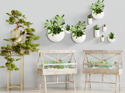 中式实木花盆盆景盆栽