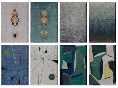 现代抽象图案的长方形地毯3d模型 现代抽象图案的长方形地毯