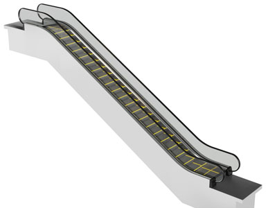 商场带扶手的电梯