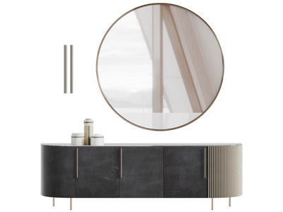 现代弧形边角的电视柜