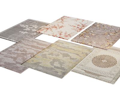 中式花纹图案的长方形地毯3d模型 中式花纹图案的长方形地毯