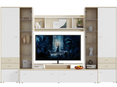 现代电视柜电视机