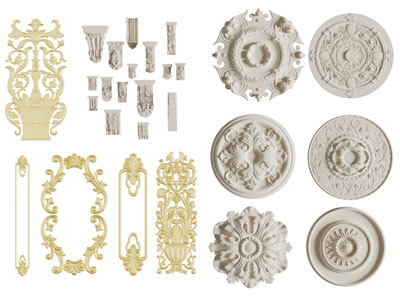 欧式雕花灯盘柱头