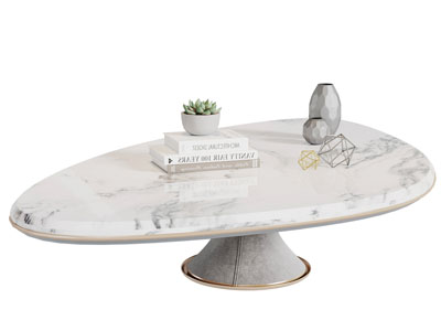 现代水滴造型大理石茶几3d模型 现代水滴造型大理石茶几