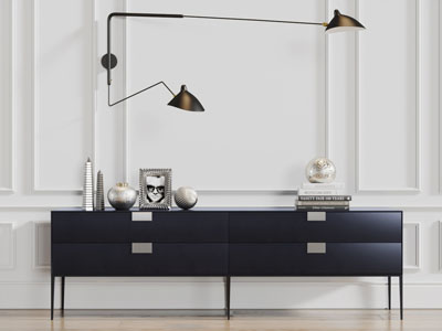 北欧黑色电视柜