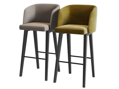 现代布艺吧椅