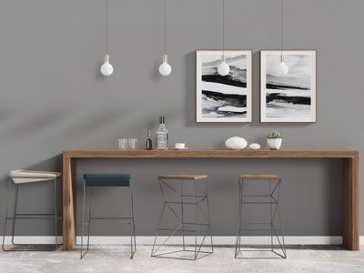 现代实木吧台吧凳