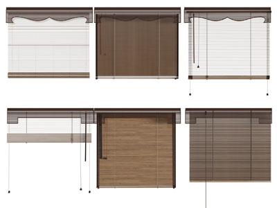竹质卷帘拉帘3d模型 竹质卷帘拉帘